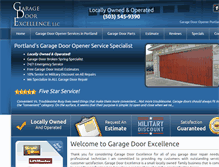 Tablet Screenshot of garagedoorexcellence.com